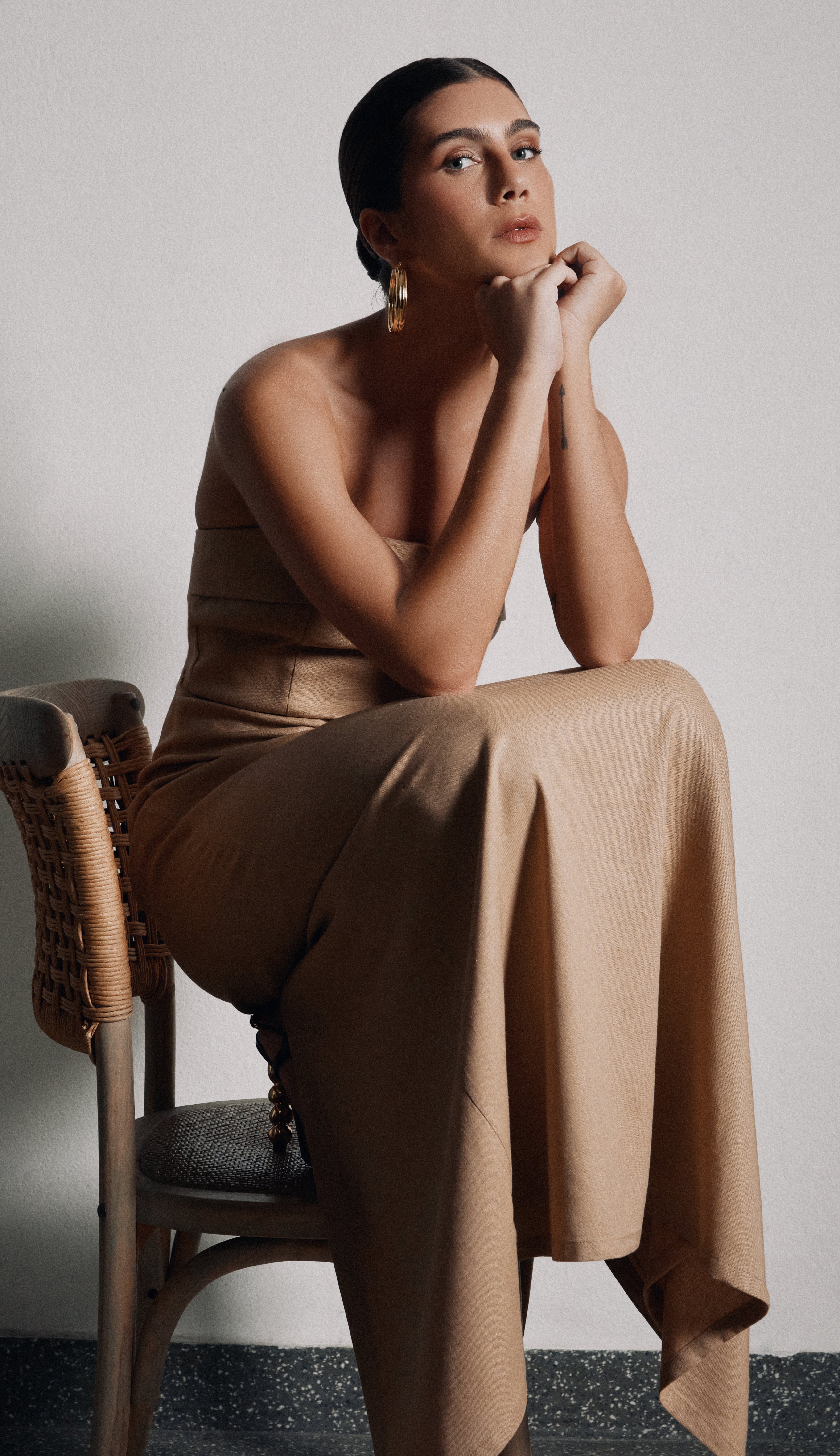 Vestido Luma Caqui