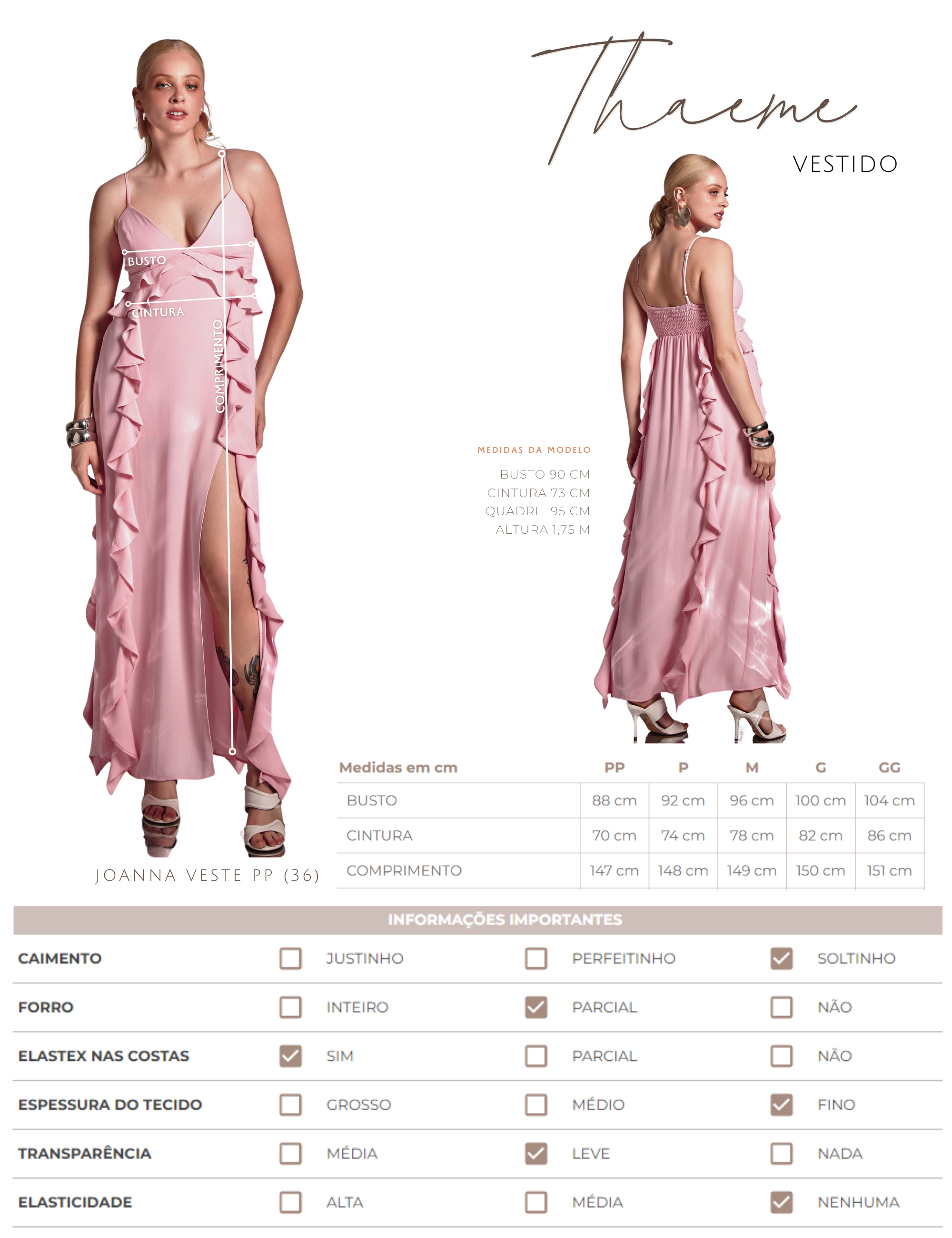 Vestido Thaeme Rosa