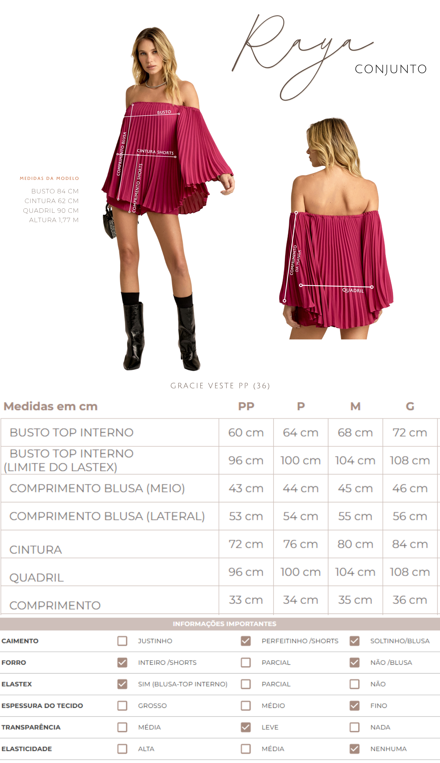 Conjunto Raya Framboesa