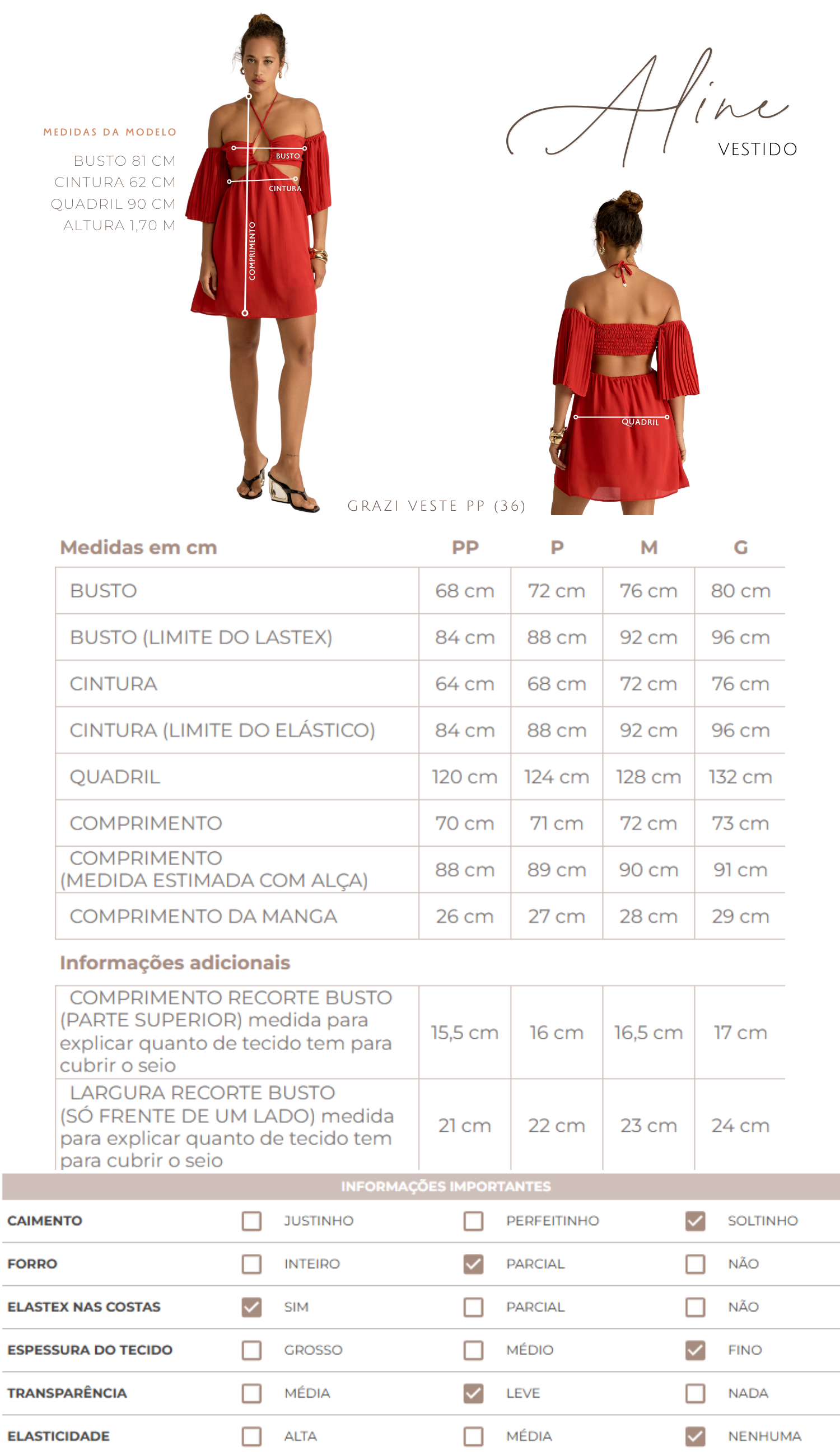 Vestido Aline Cereja