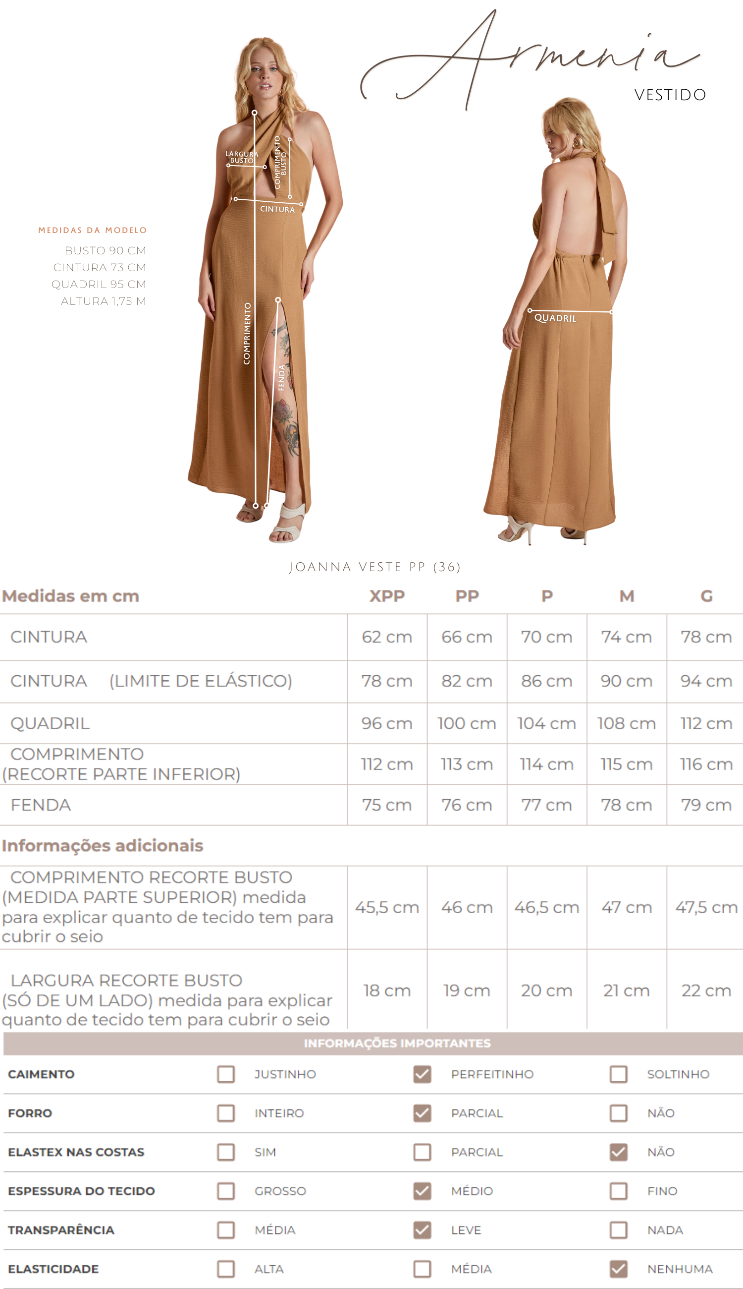 Vestido Armenia Caramelo