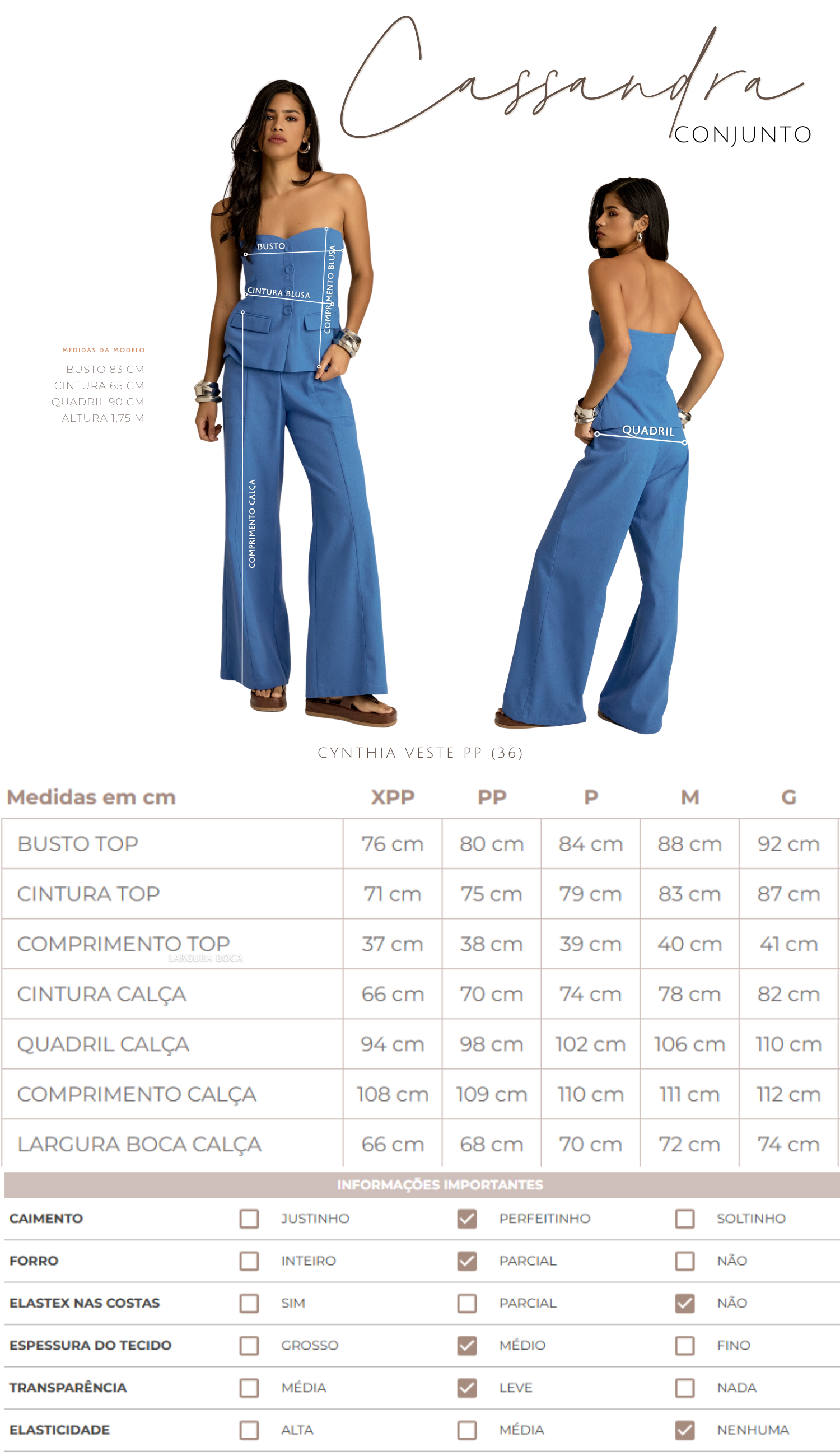 Conjunto Cassandra Azul