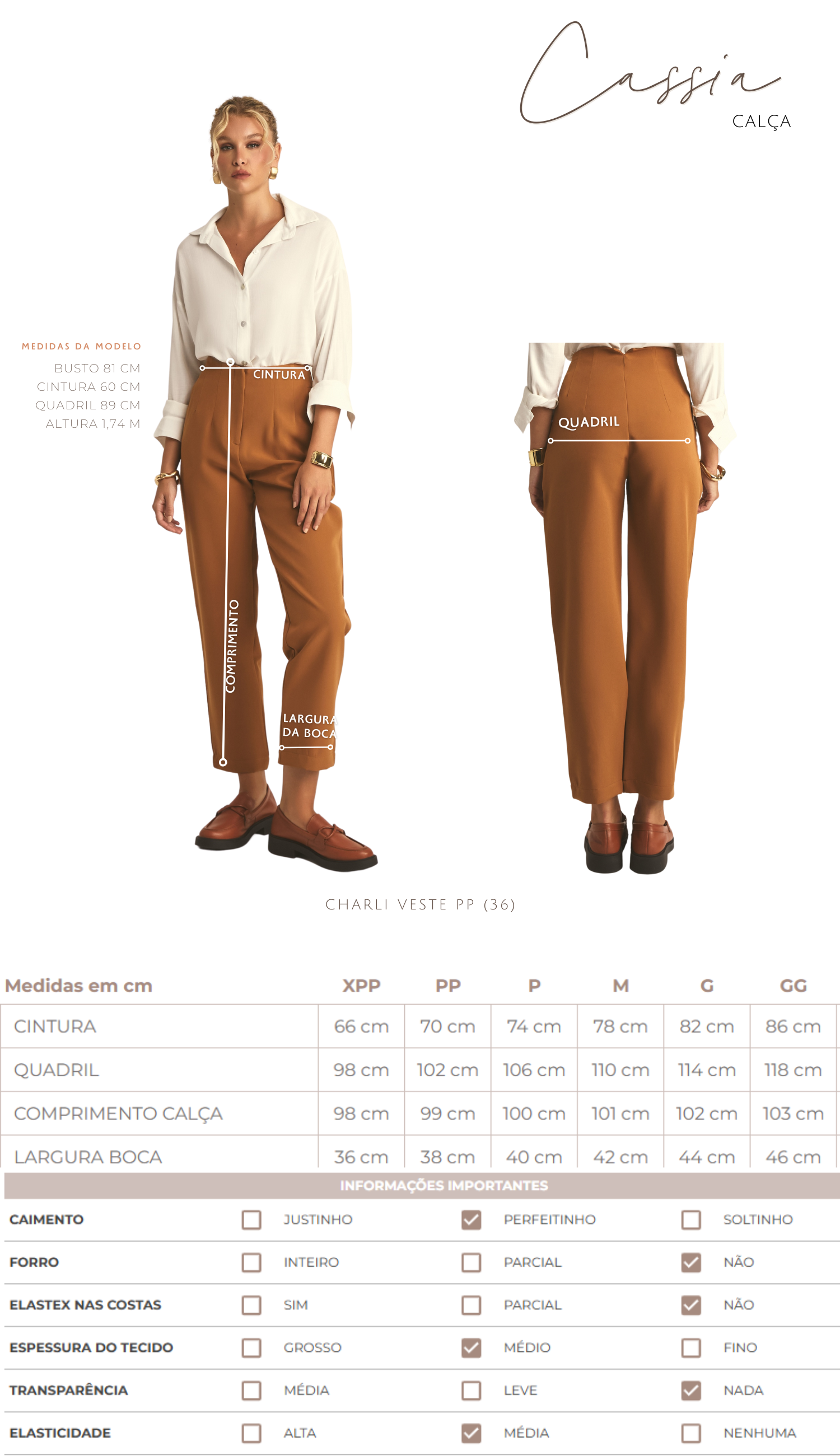 Calça Cassia Mocha