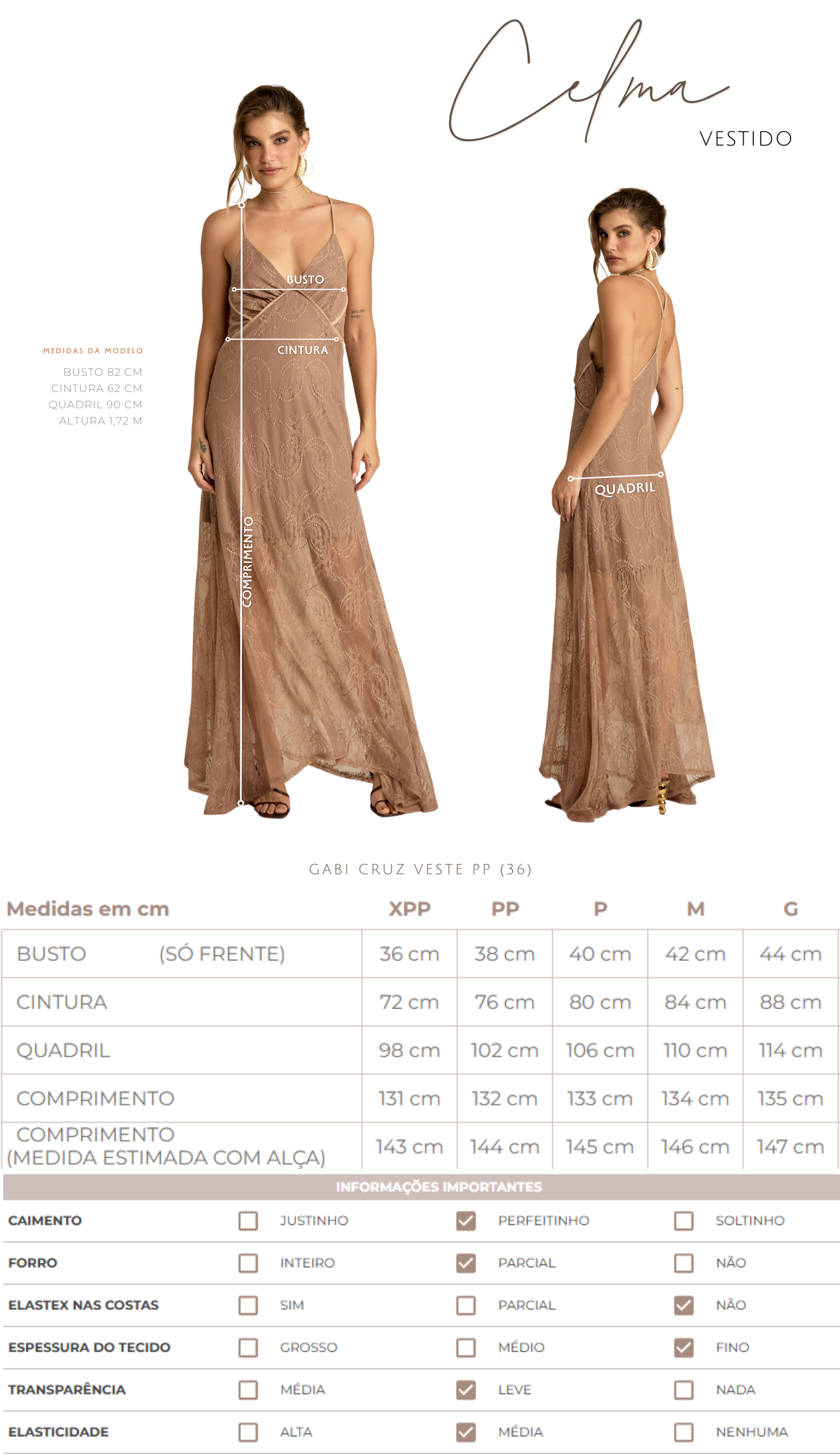 Vestido Celma Cinza