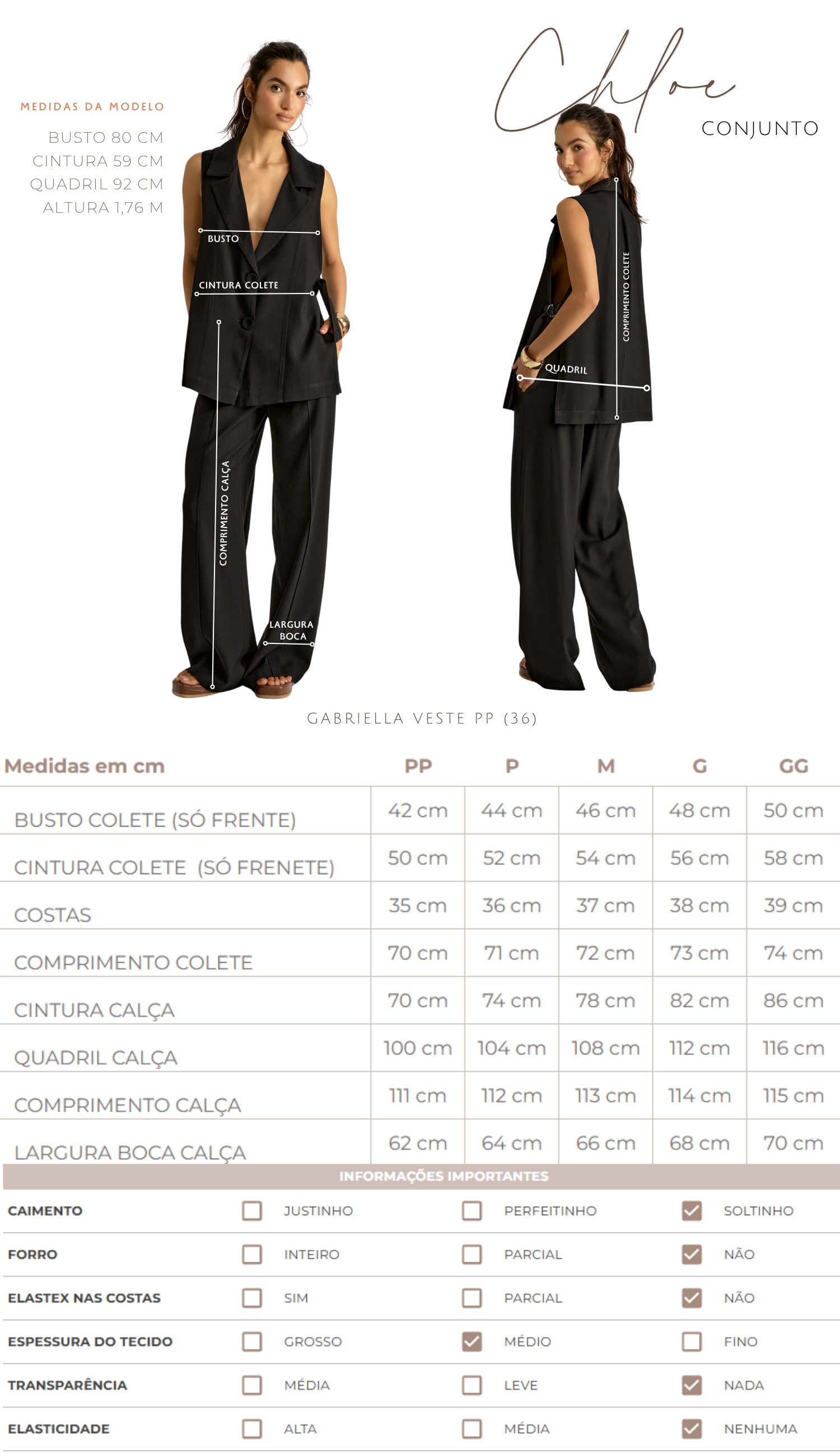 Conjunto Chloe Café