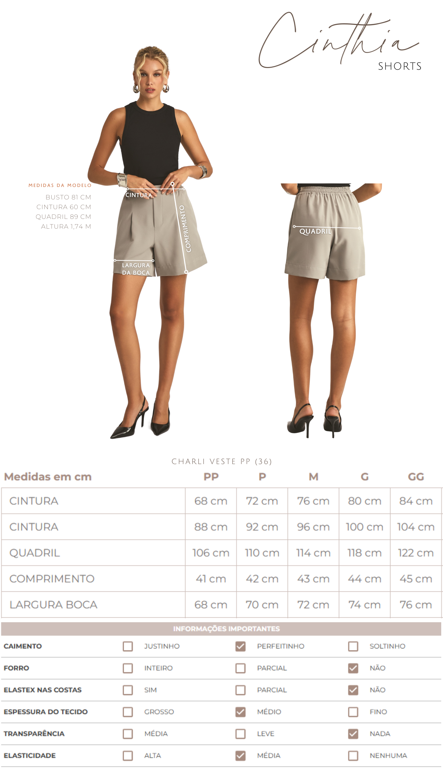Shorts Cinthia Mocha