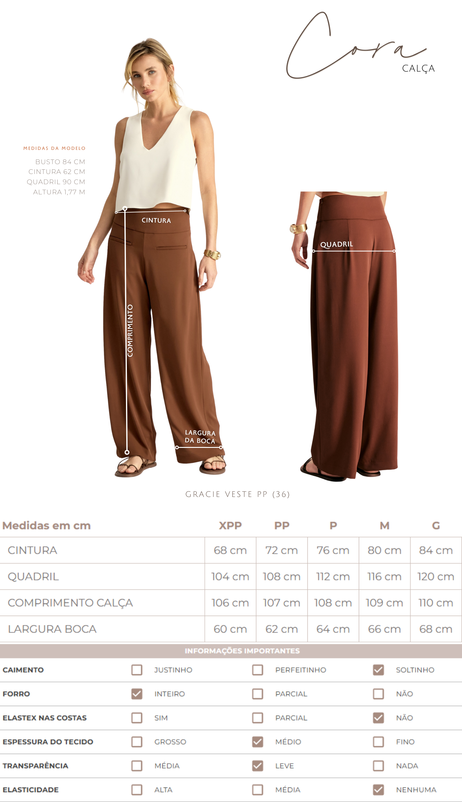 Calça Cora Natural