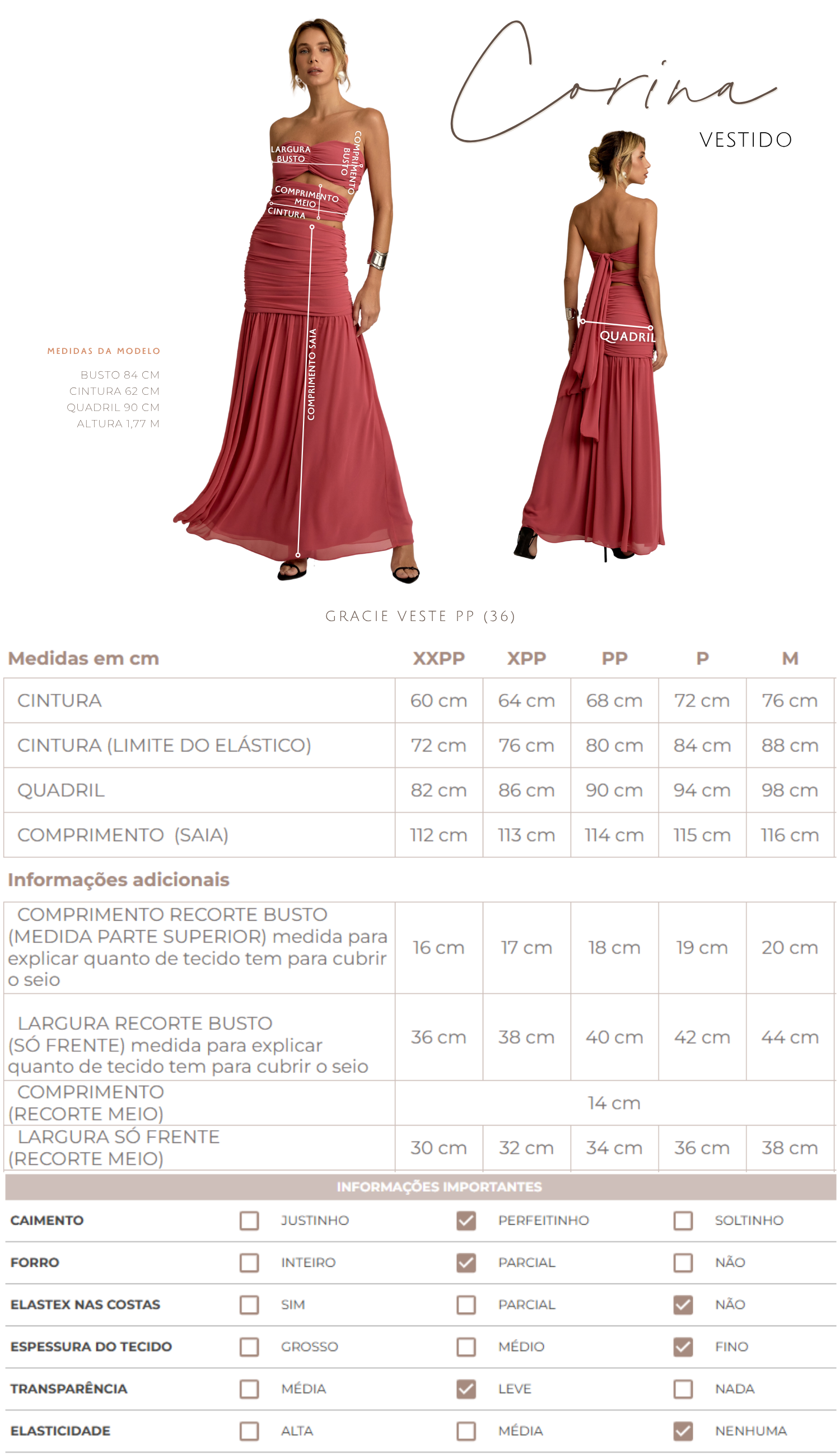 Vestido Corina Rosa