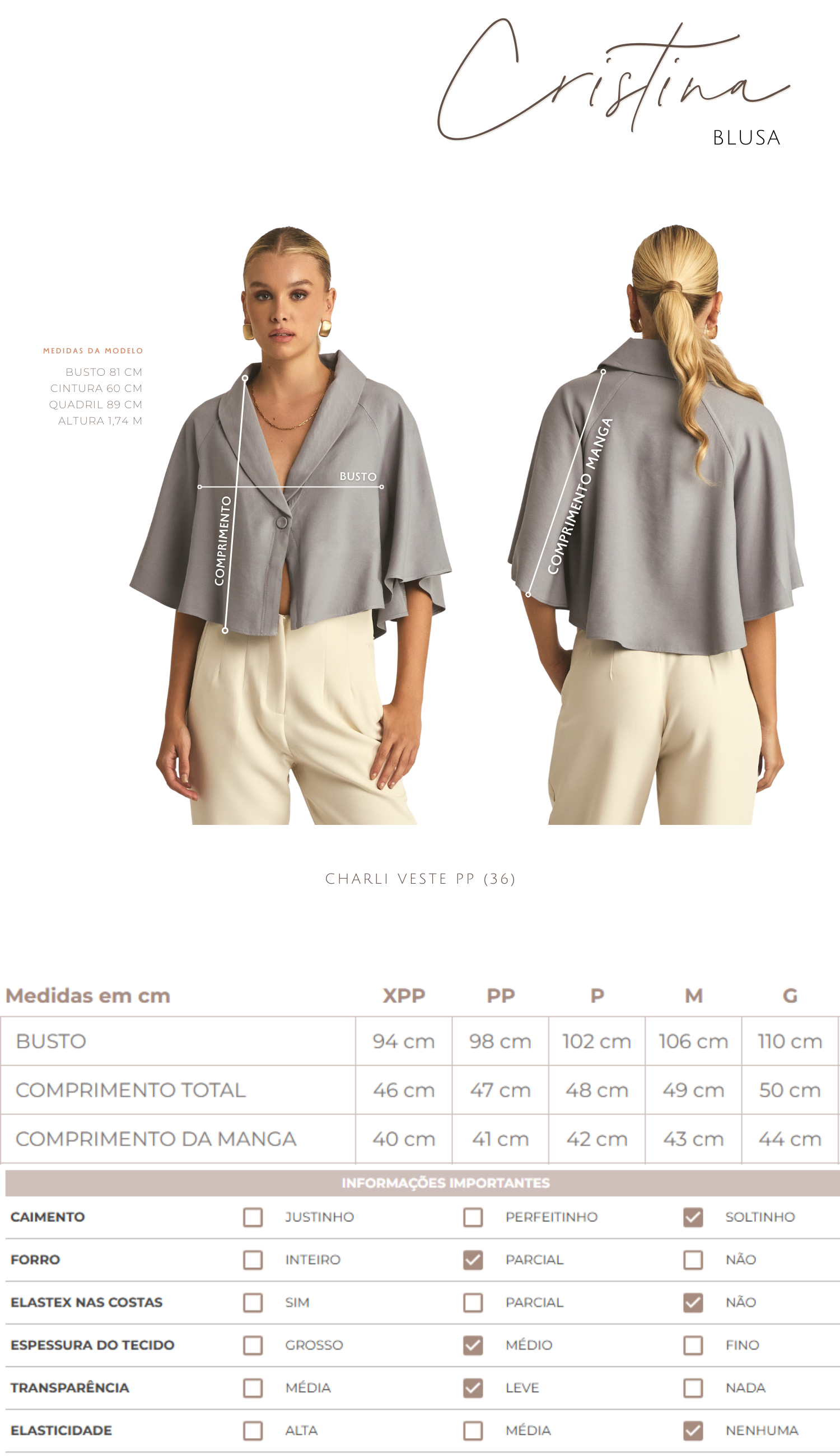 Blusa Cristina Preto