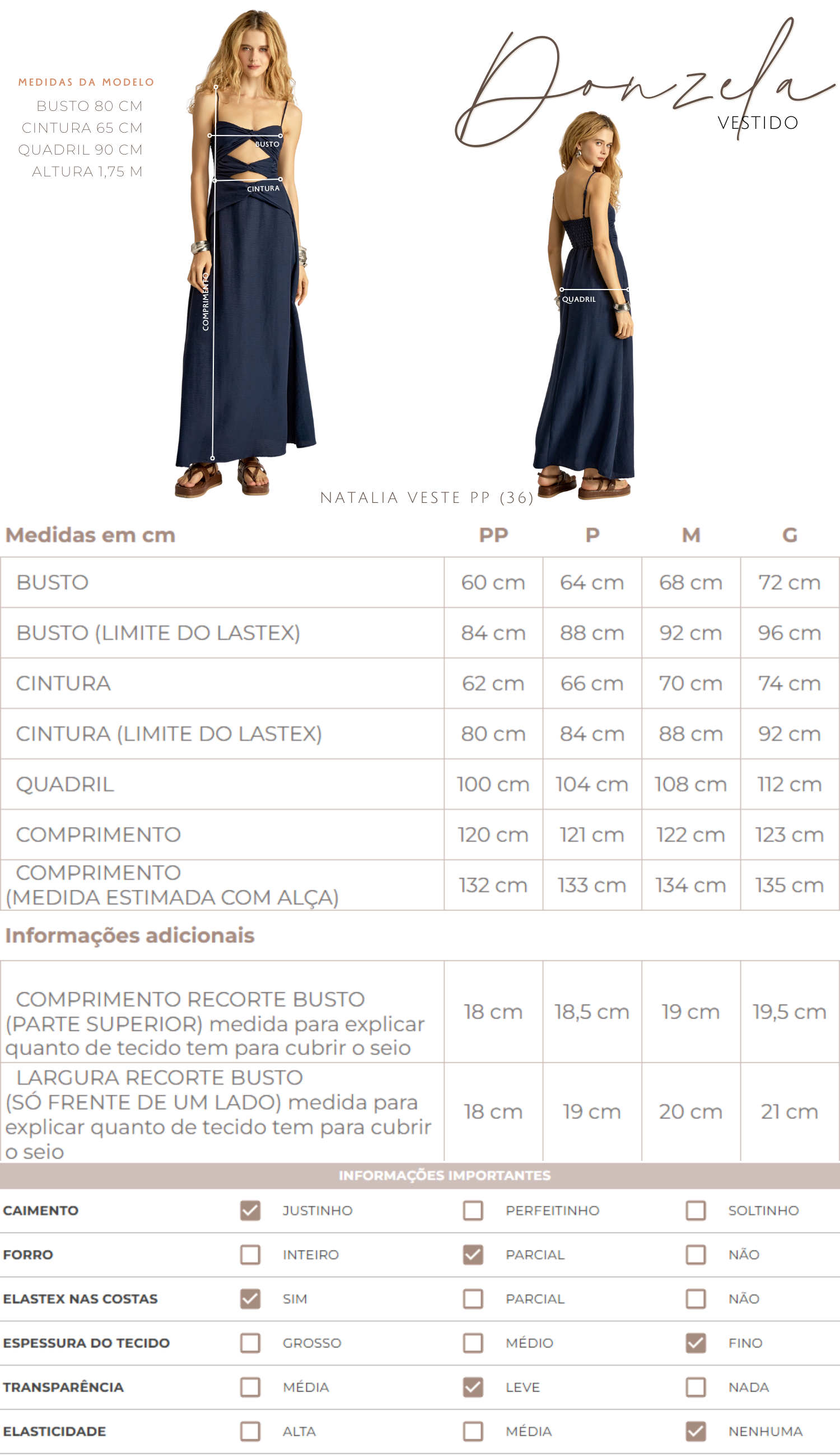 Vestido Donzela Marinho