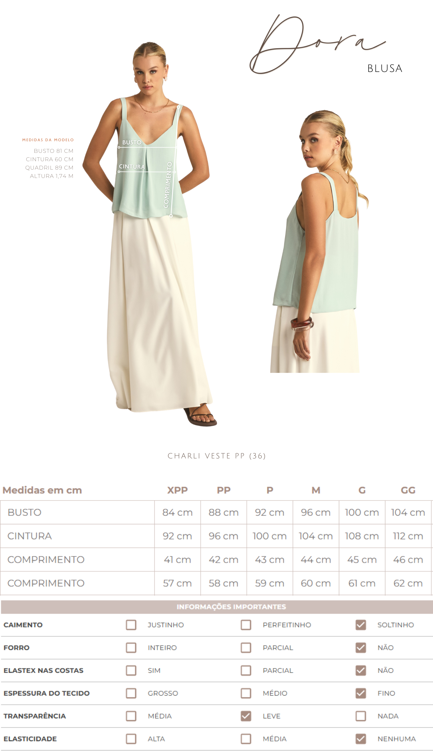 Blusa Dora Nude