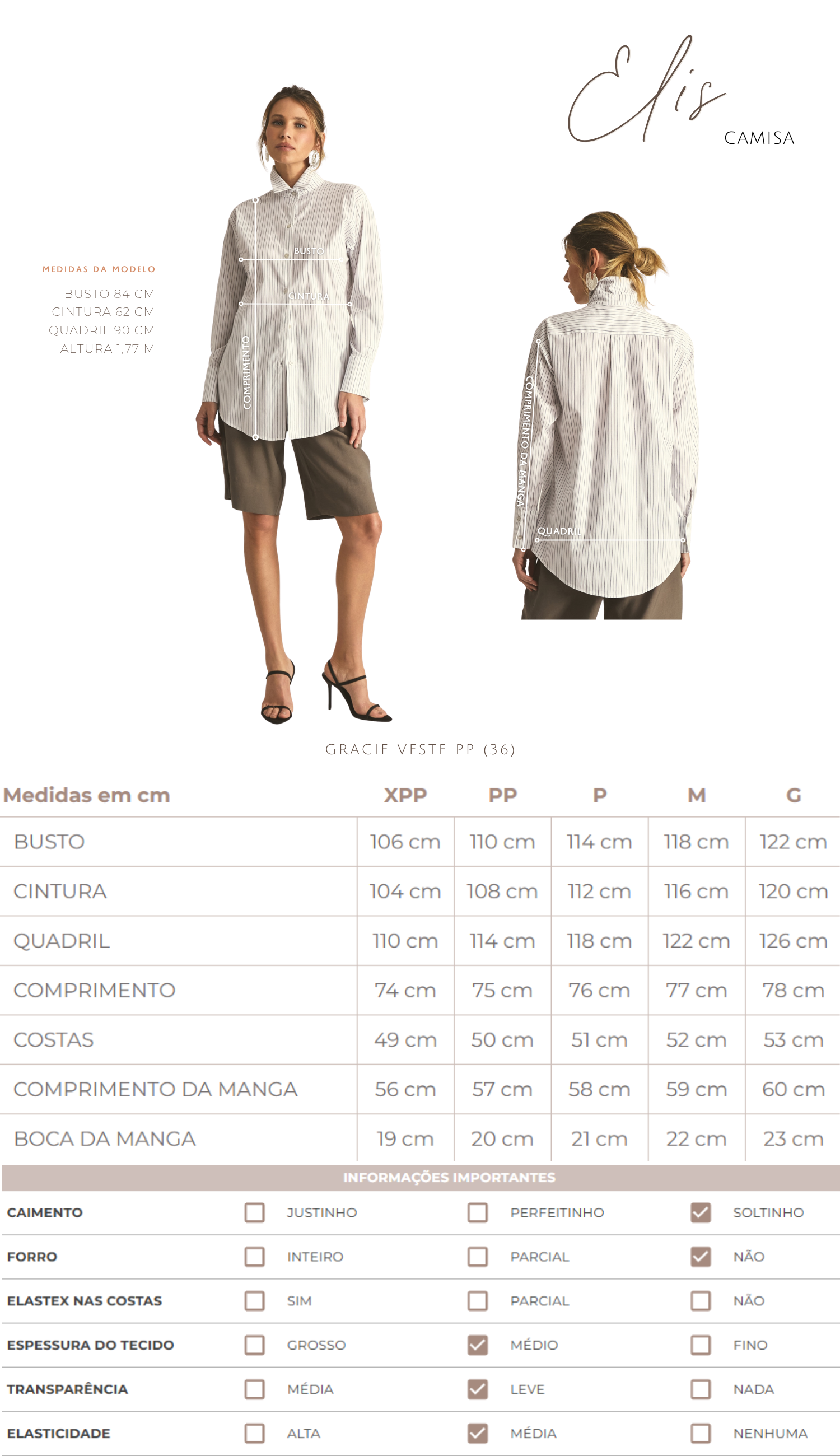 Camisa Elis Mocha