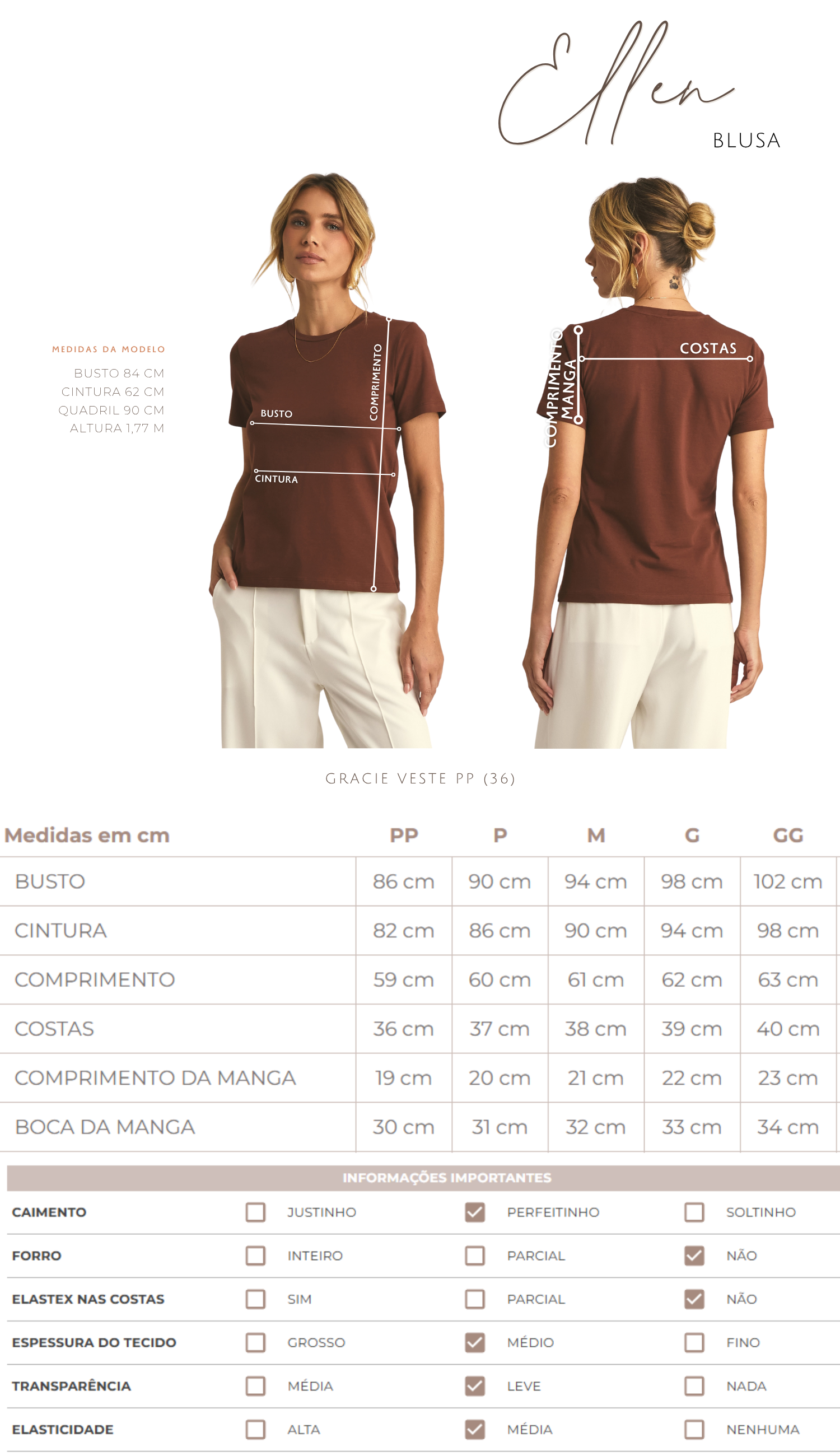 Blusa Ellen Café