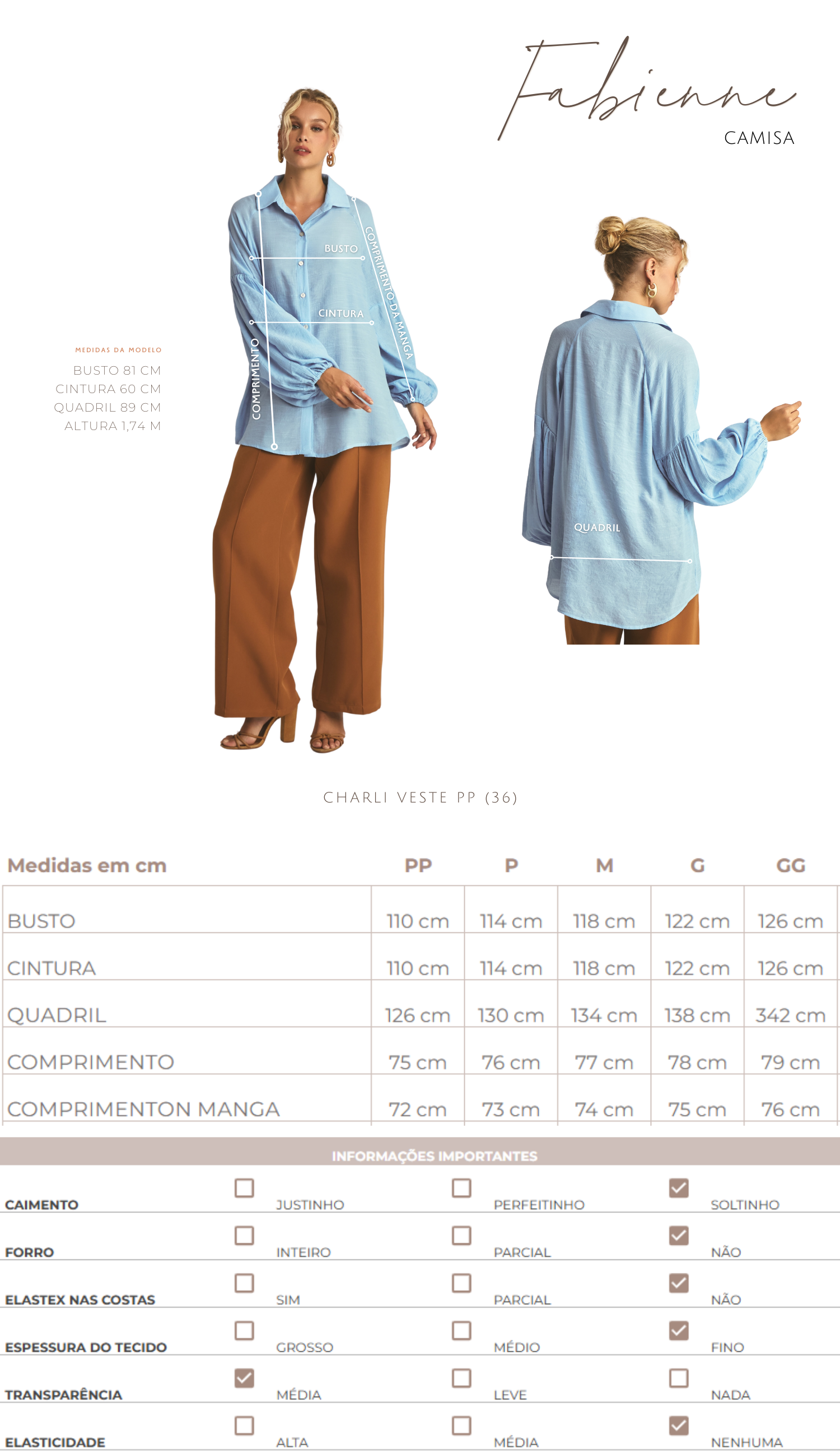 Camisa Fabienne Manteiga