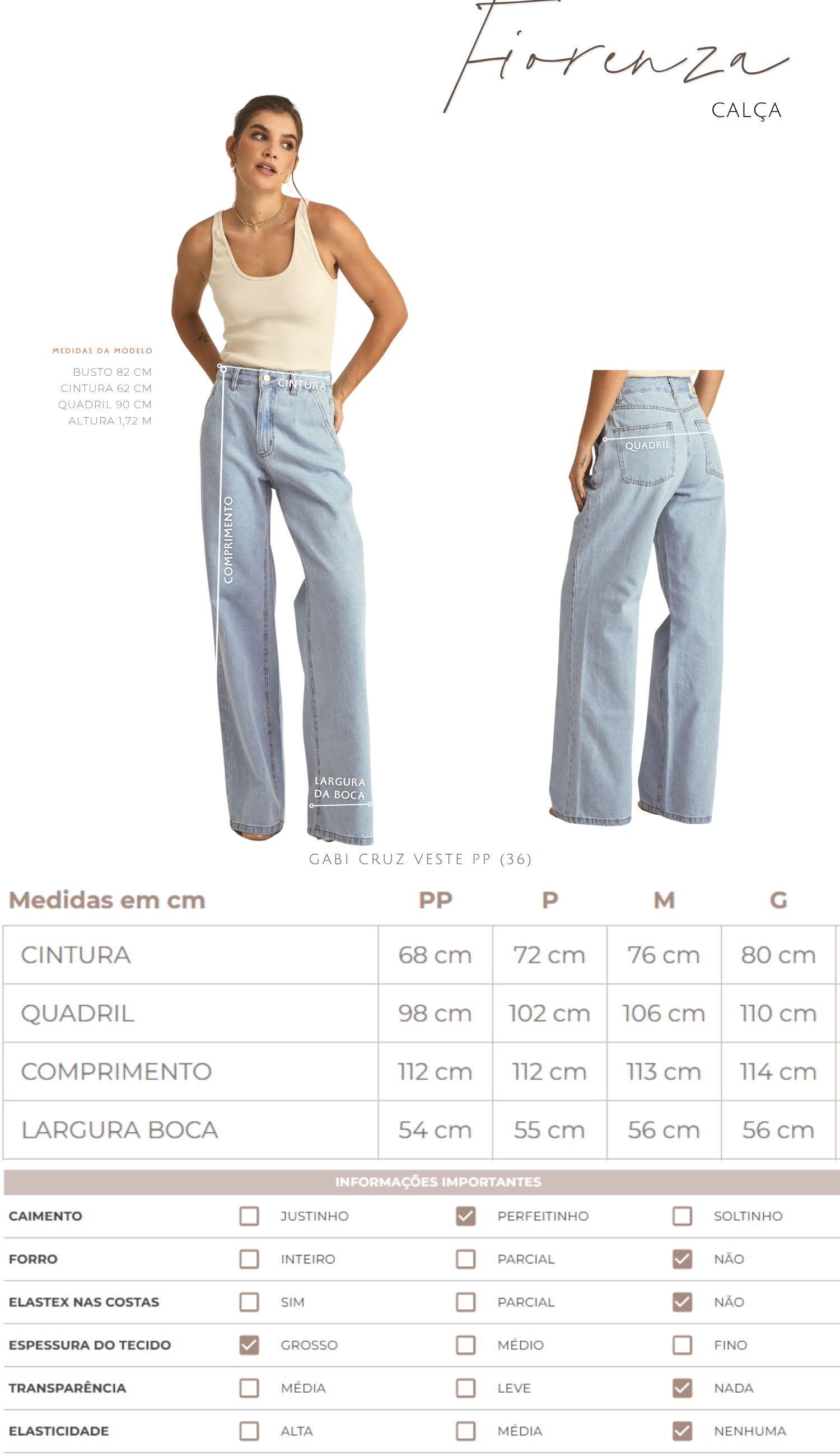 Calça Fiorenza Jeans Médio