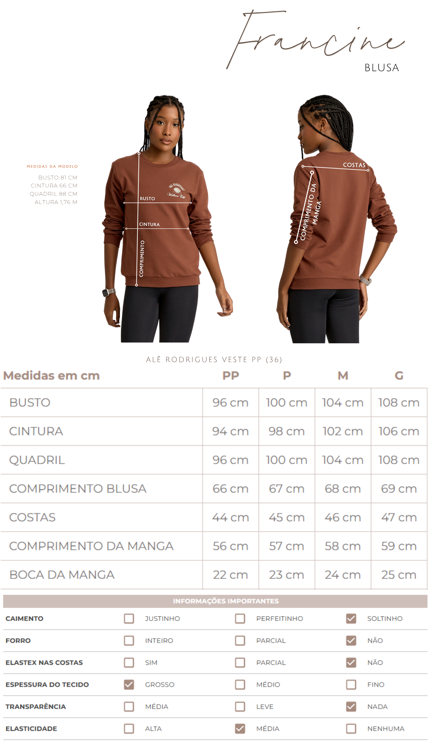 Blusa Francine Café