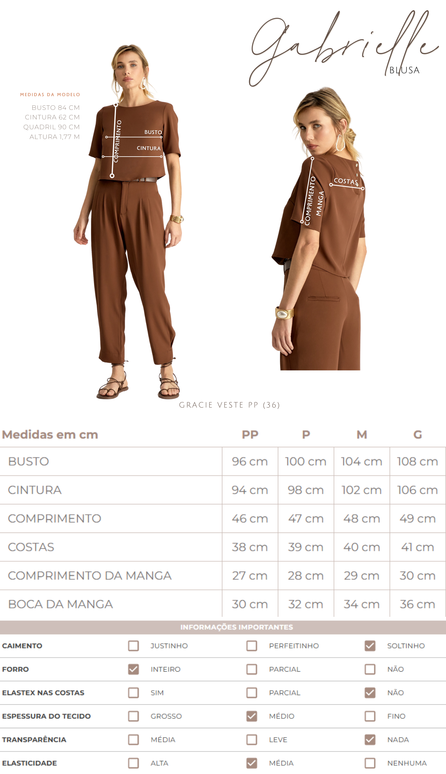 Blusa Gabrielle Rosa