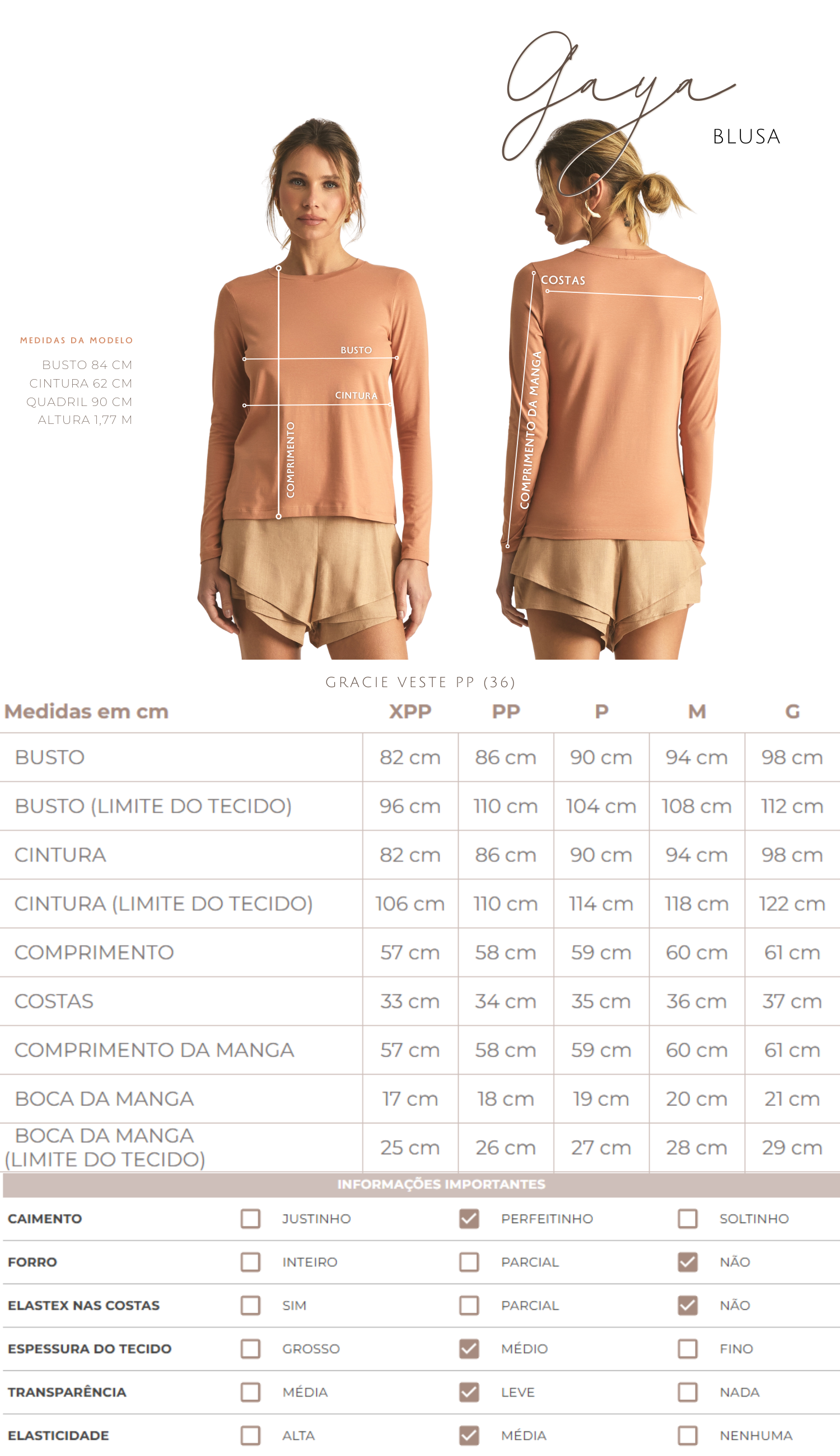 Blusa Gaya Café