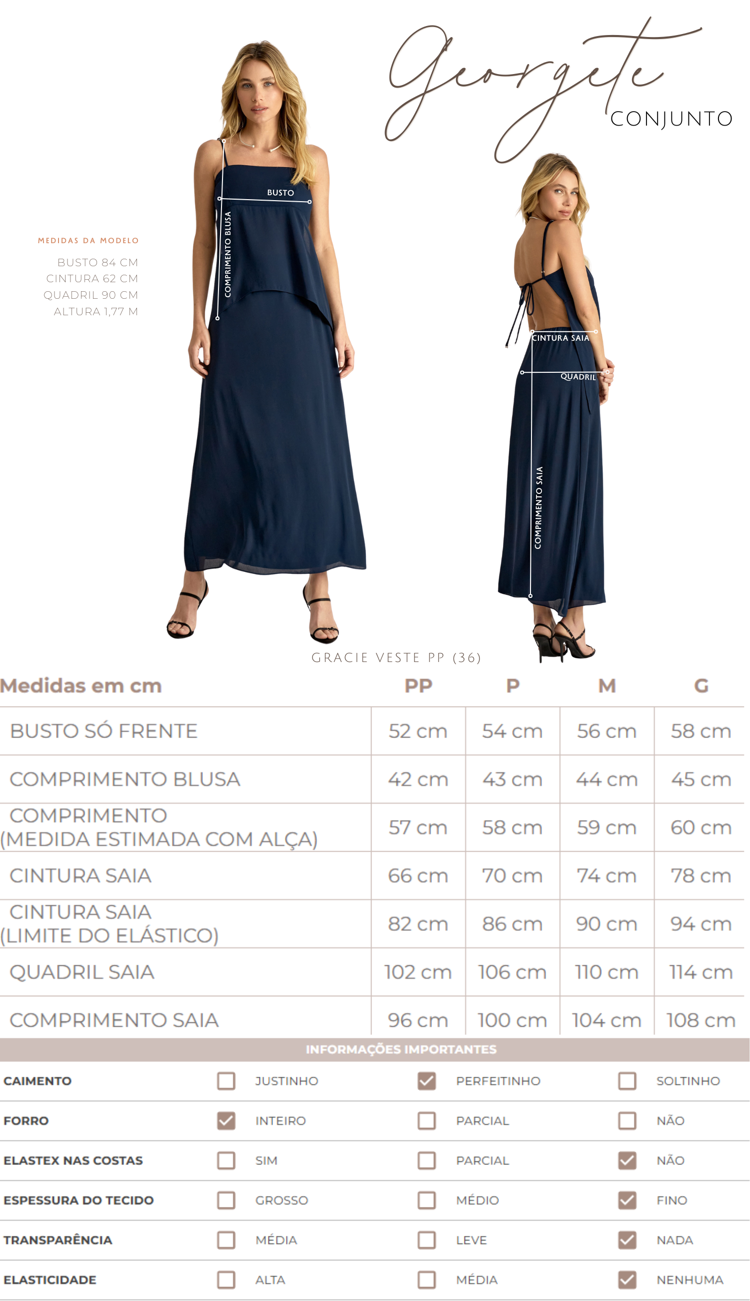 Conjunto Georgete Mocha