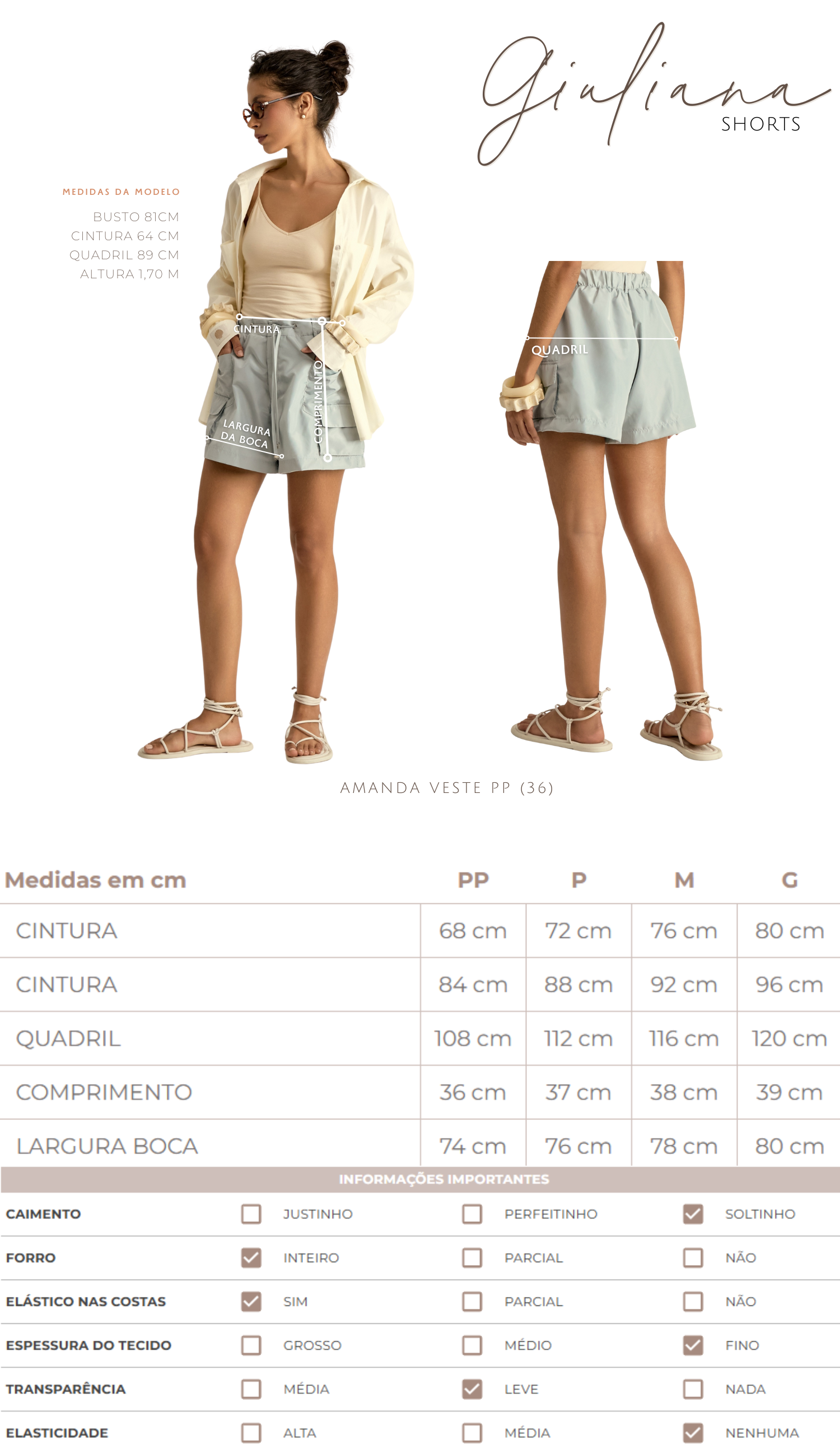 Shorts Giuliana Acqua