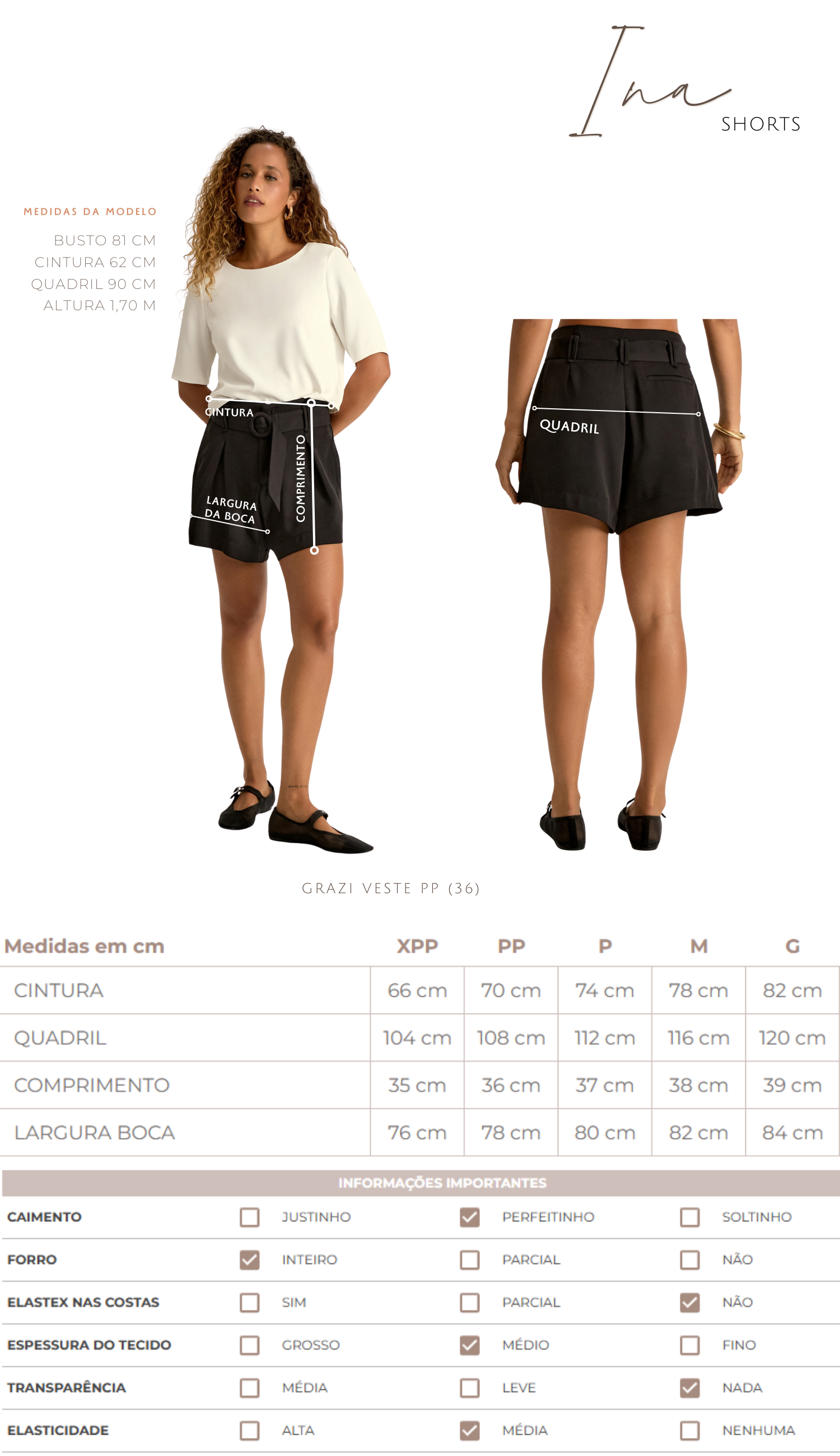 Shorts Iná Off White