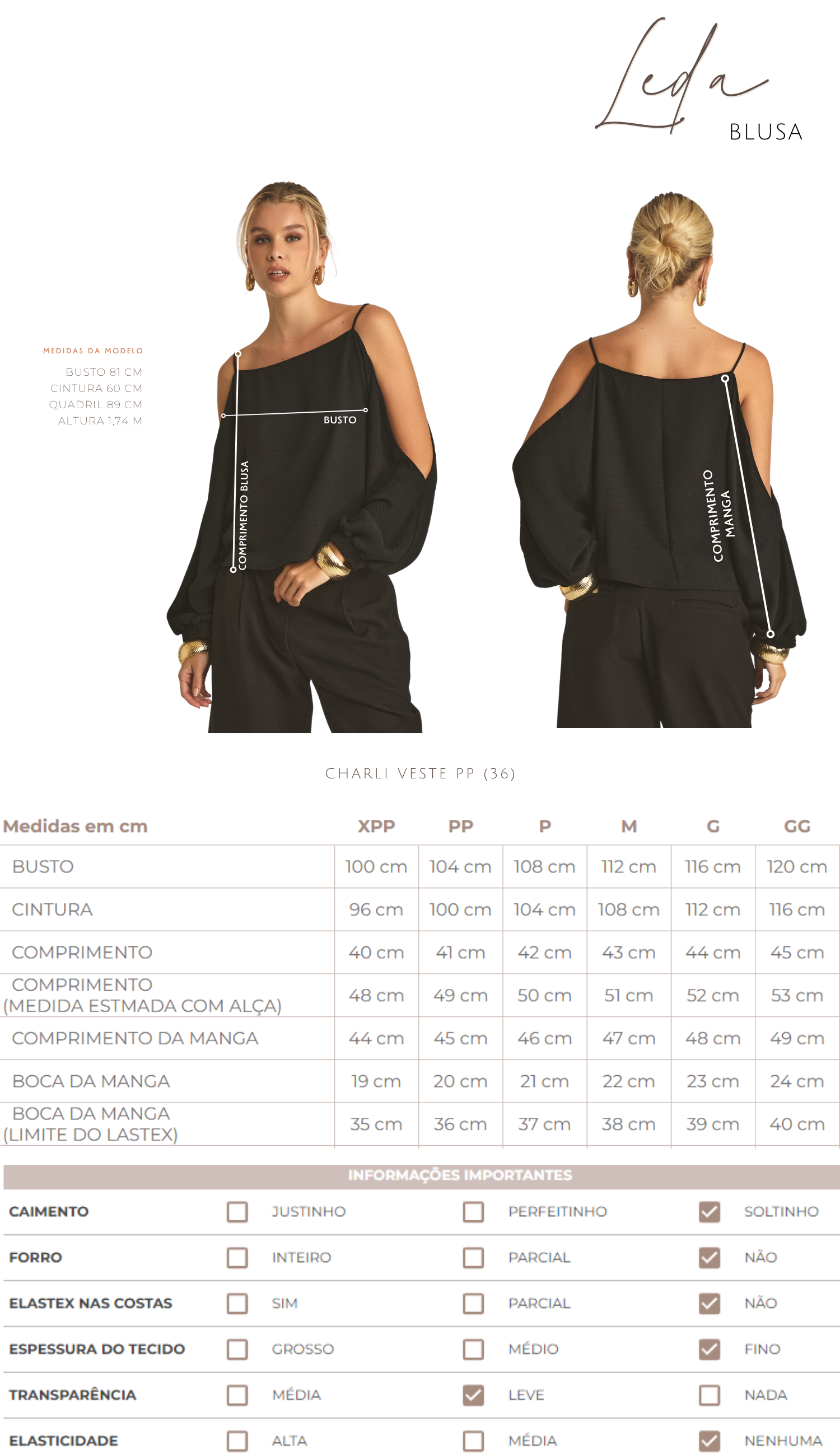 Blusa Leda Chantilly