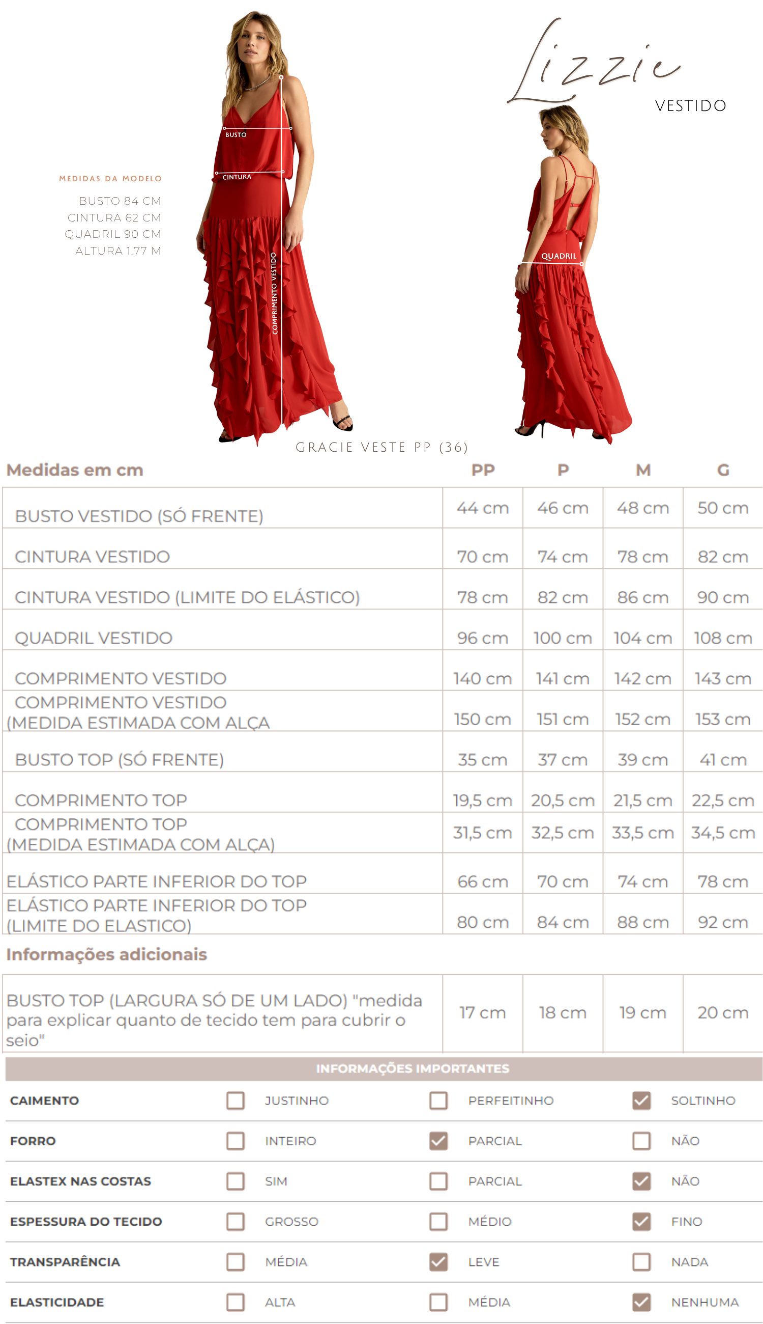 Vestido Lizzie Pêssego