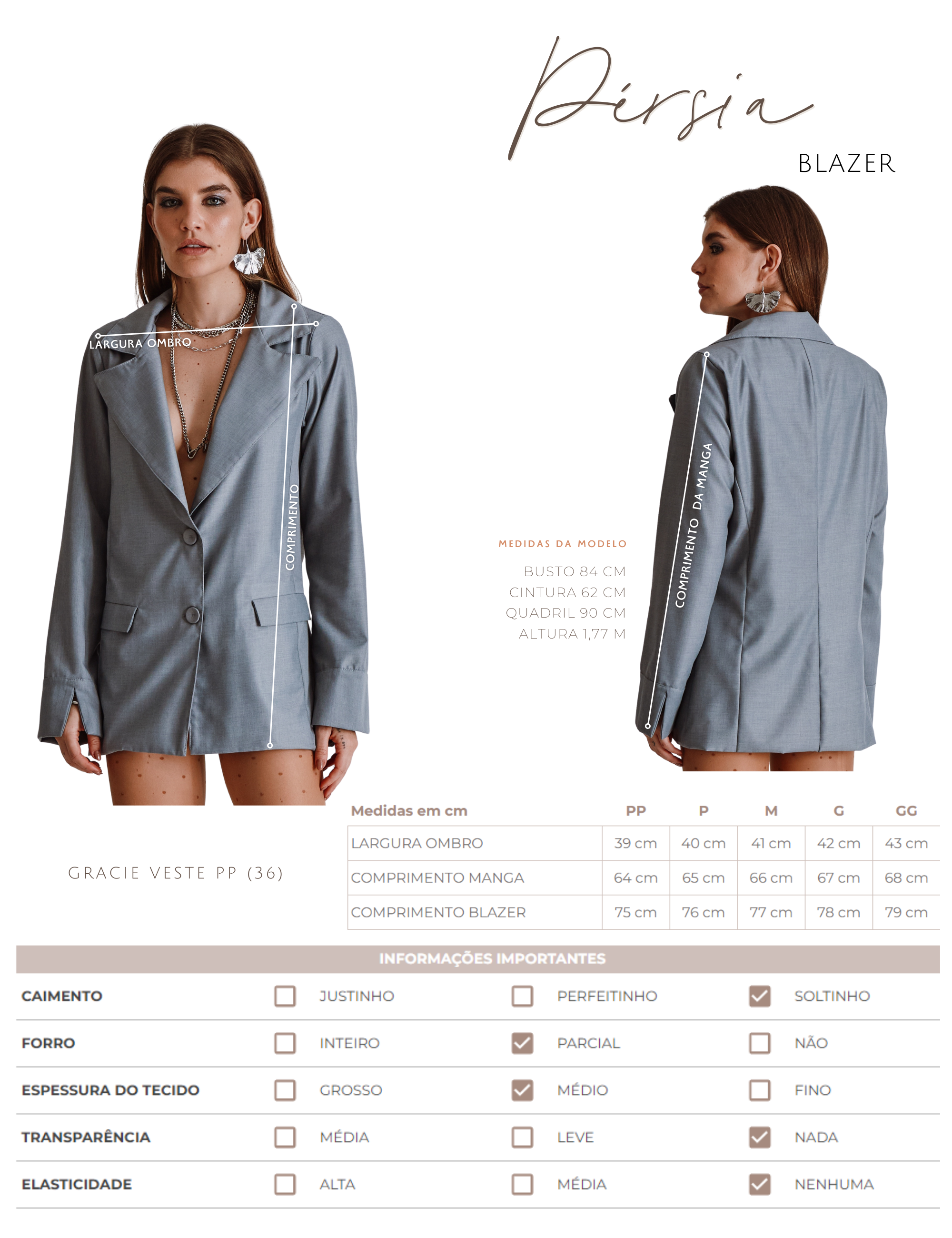 Blazer Persia Cinza