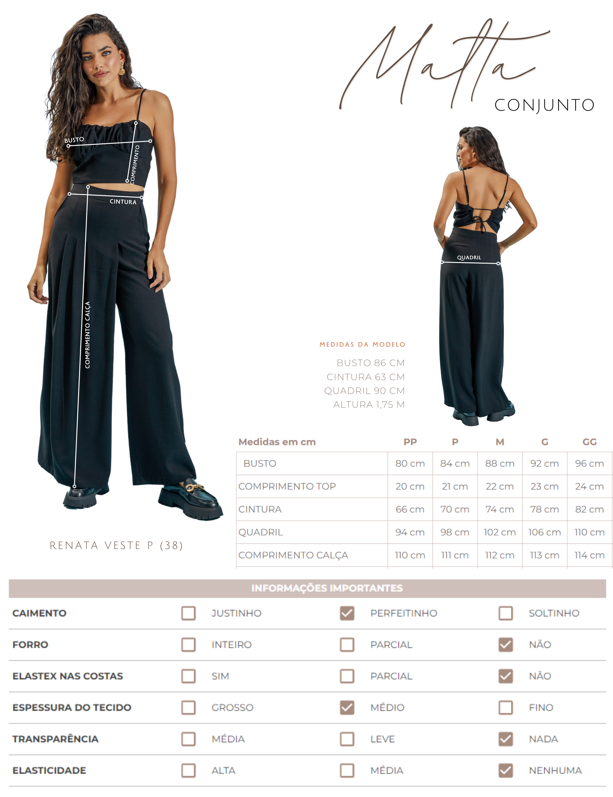 Conjunto Malta Caqui