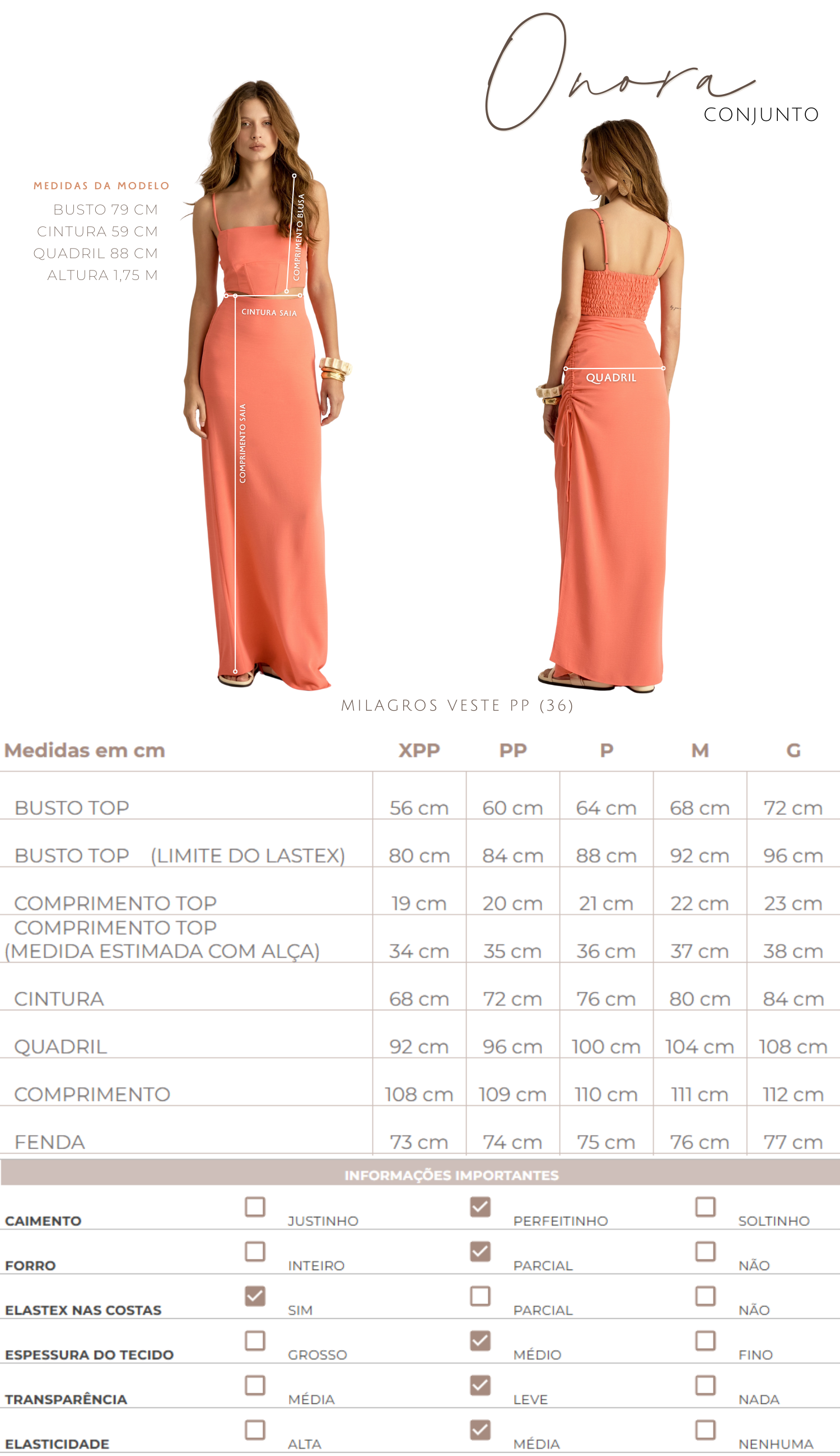 Conjunto Onora Pêssego