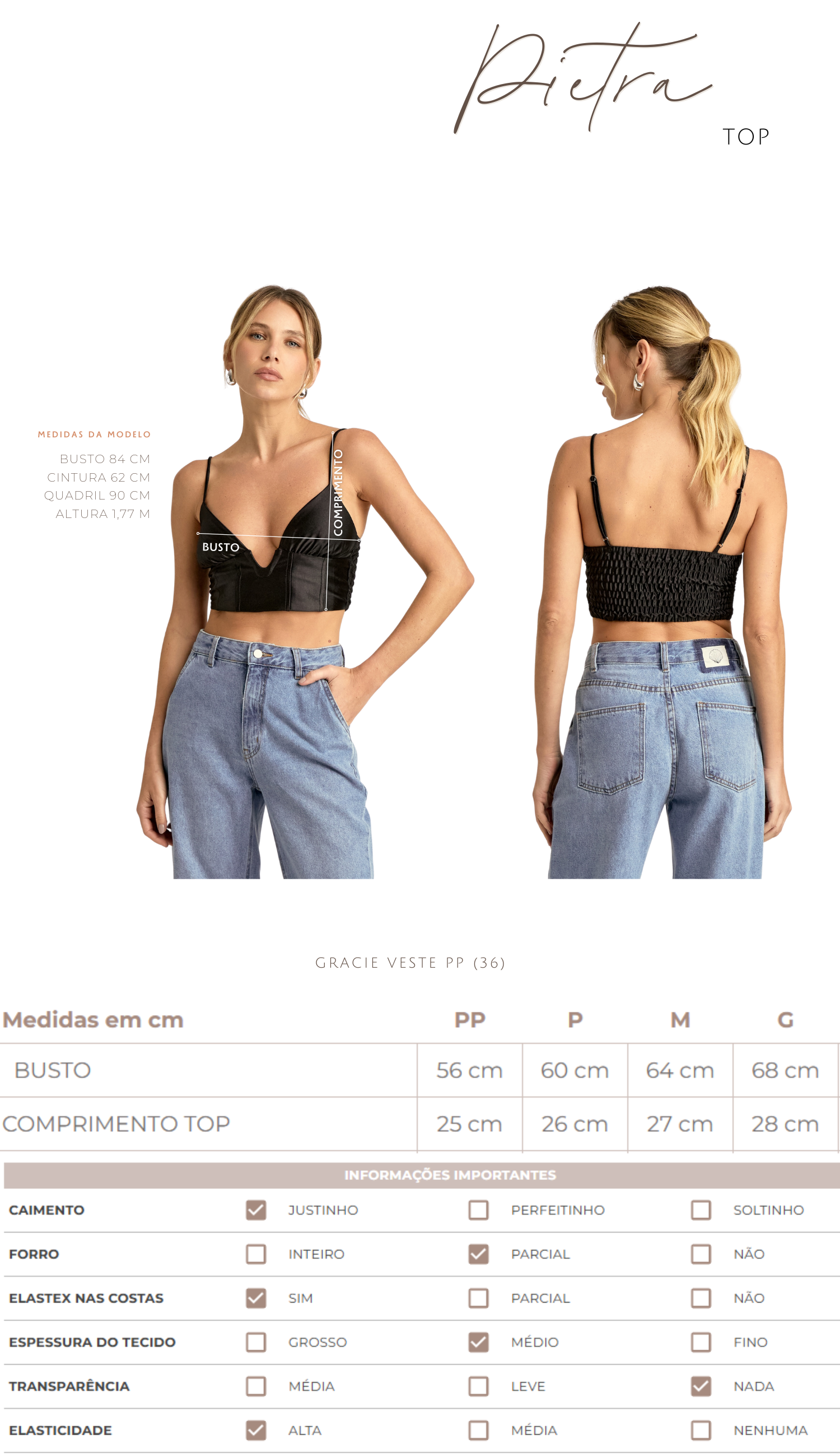 Top Pietra Preto