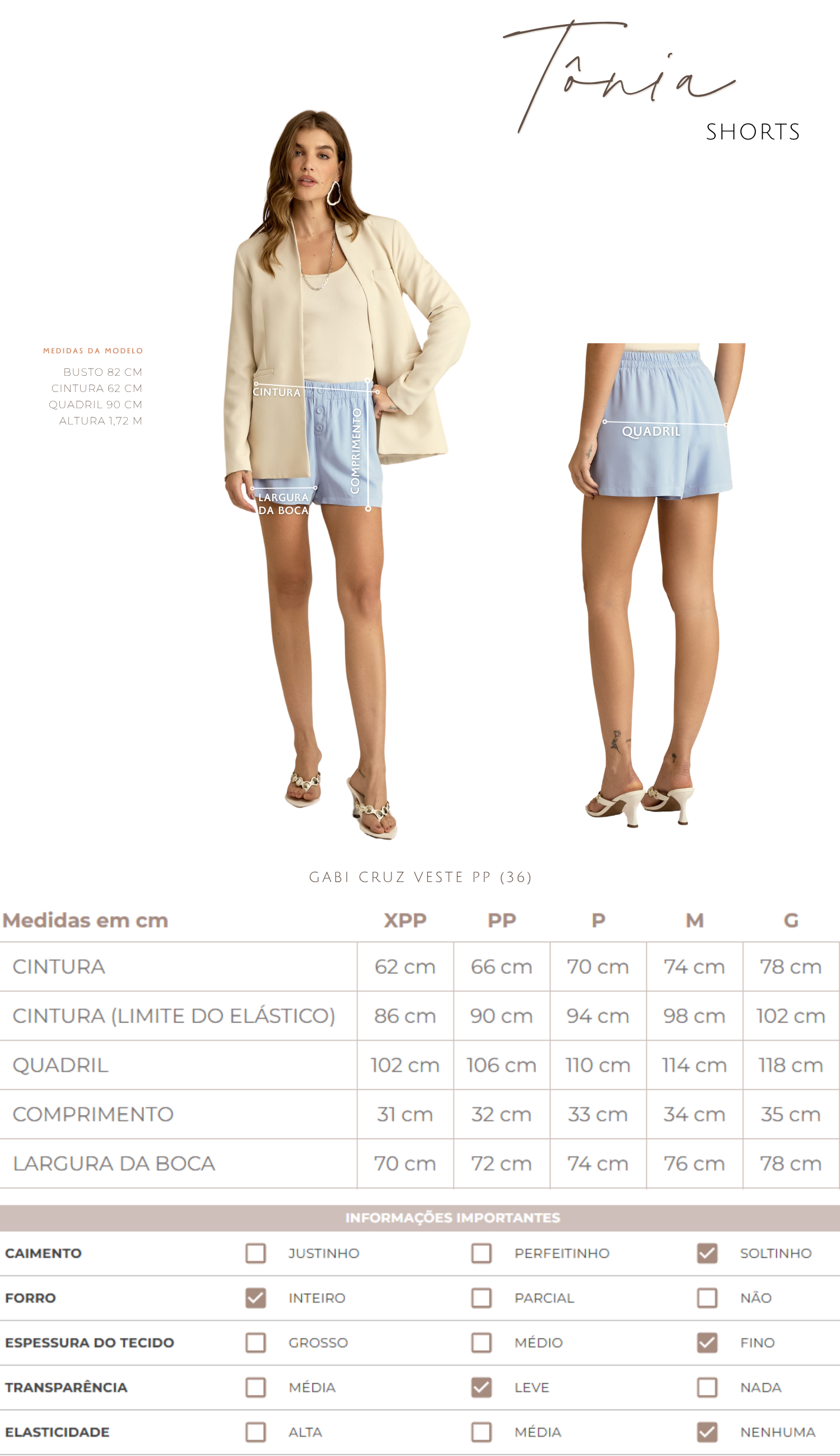 Shorts Tônia Azul